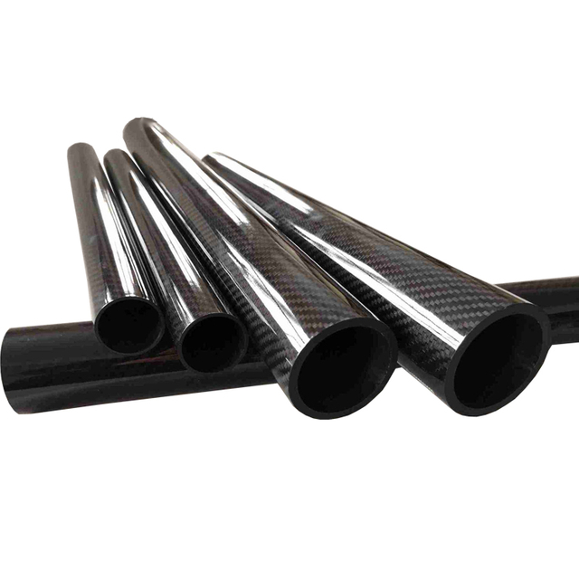 Sergé adapté aux besoins du client d'épaisseur de diamètre ou tige ronde simple de tuyau de tube de tube de fibre de carbone